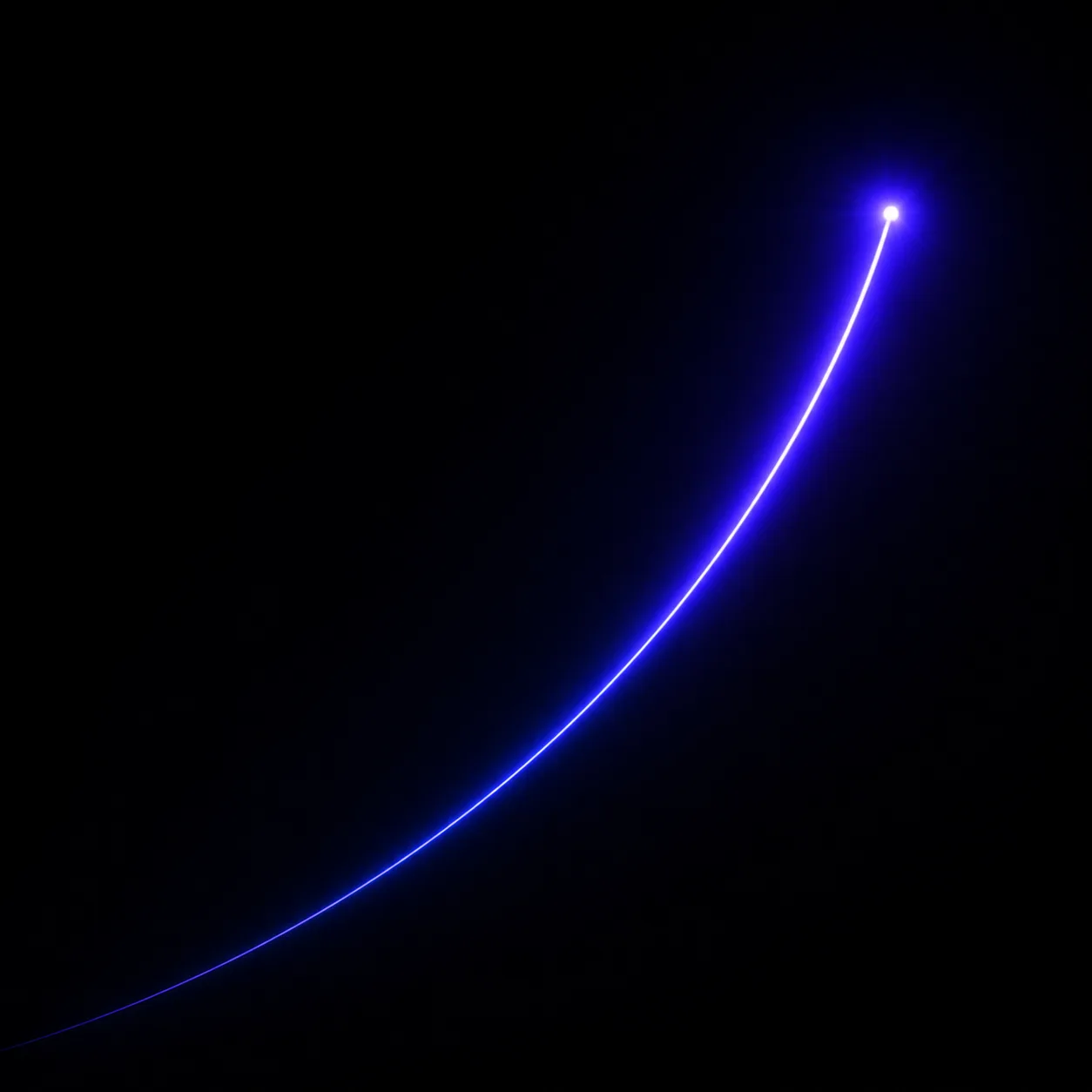 Trajectoire lumineuse ascendante représentant l'étape Project du programme PURE